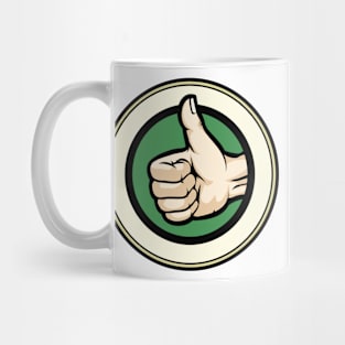 Thumb up gesture Emblem Mug